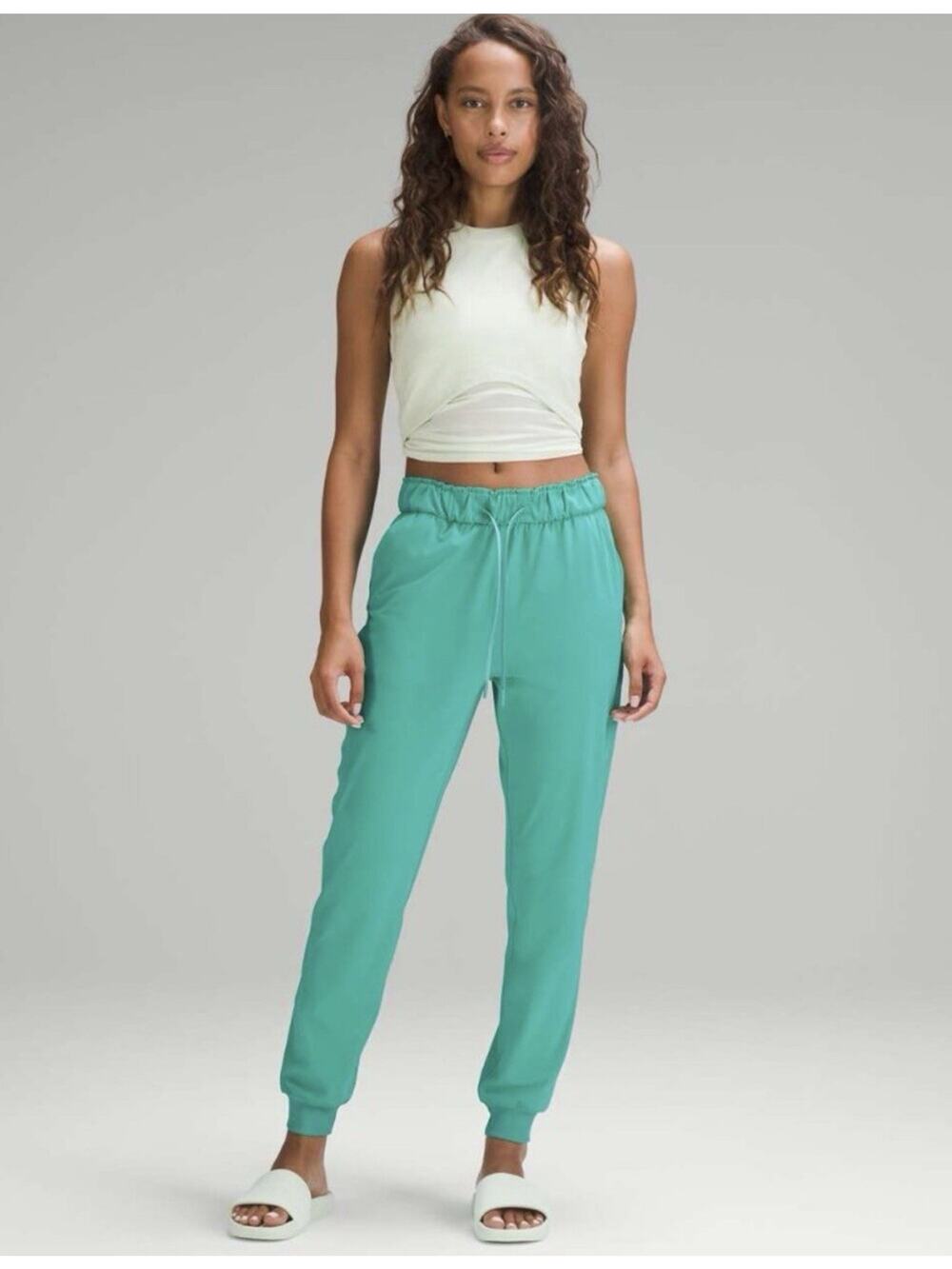 LULULEMON Women's Stretch High RIse Full Length Jogger Kelly Green Sz 8